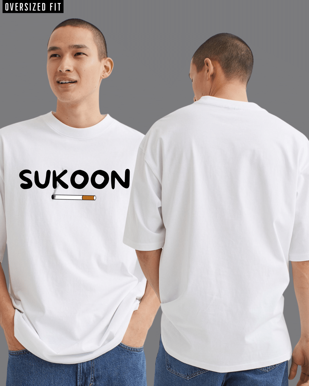 Sukoon White Oversized Tshirt