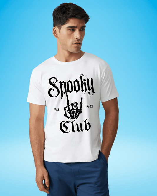 Spooky Club White Regular Tshirt