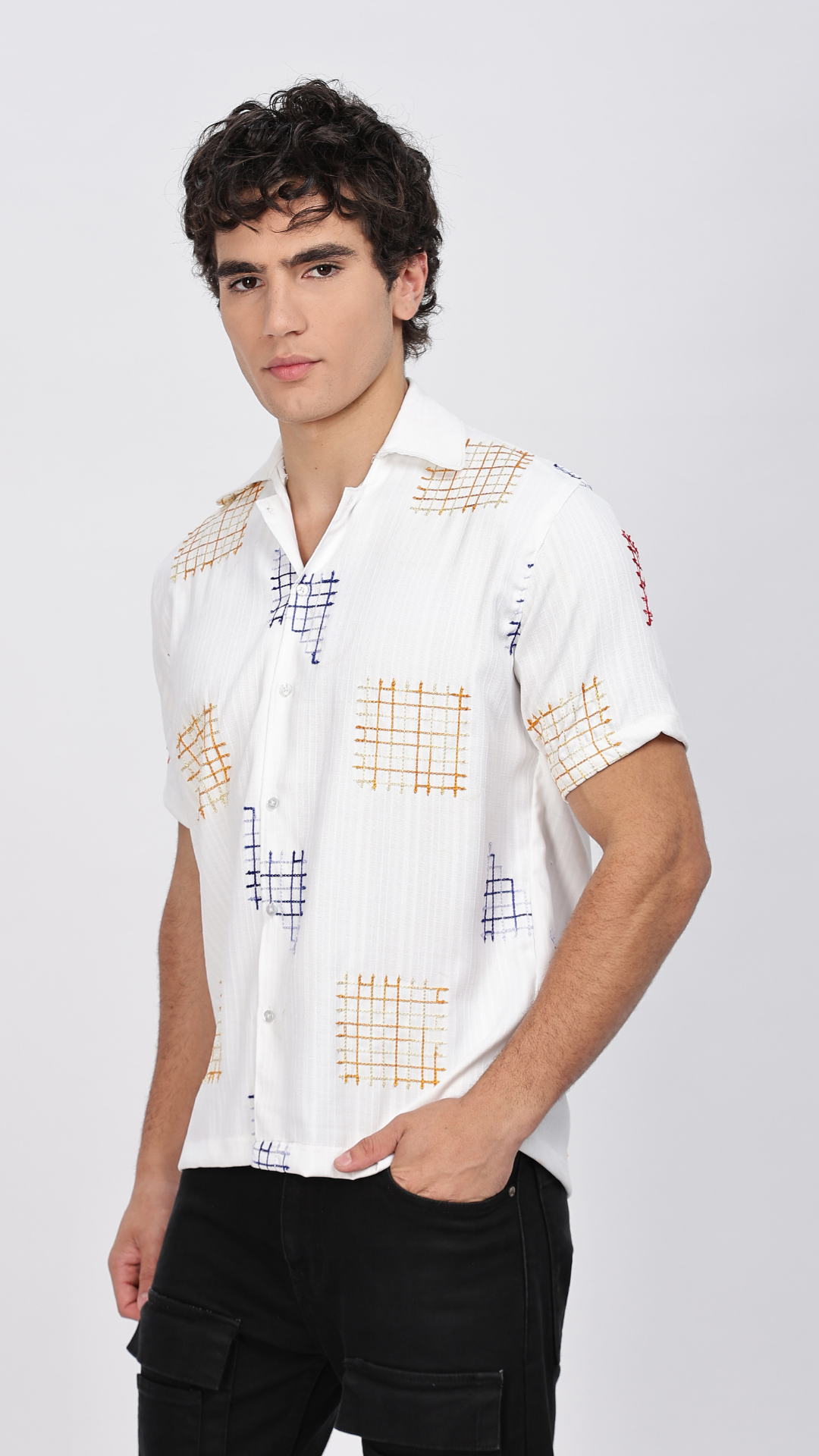 White Box Embroidery Shirt