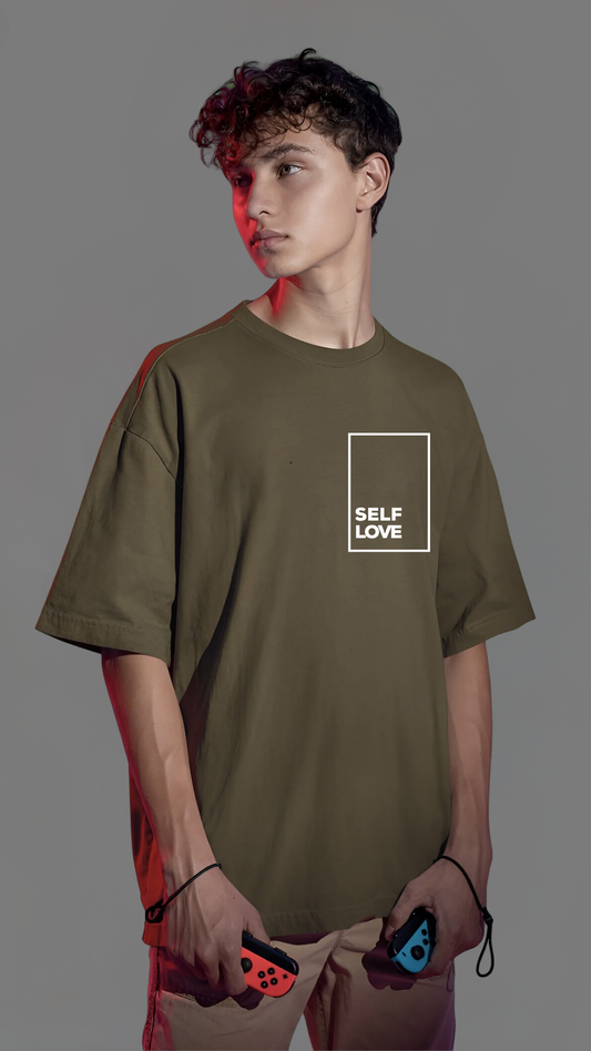 Self Love Olive Oversized Tshirt