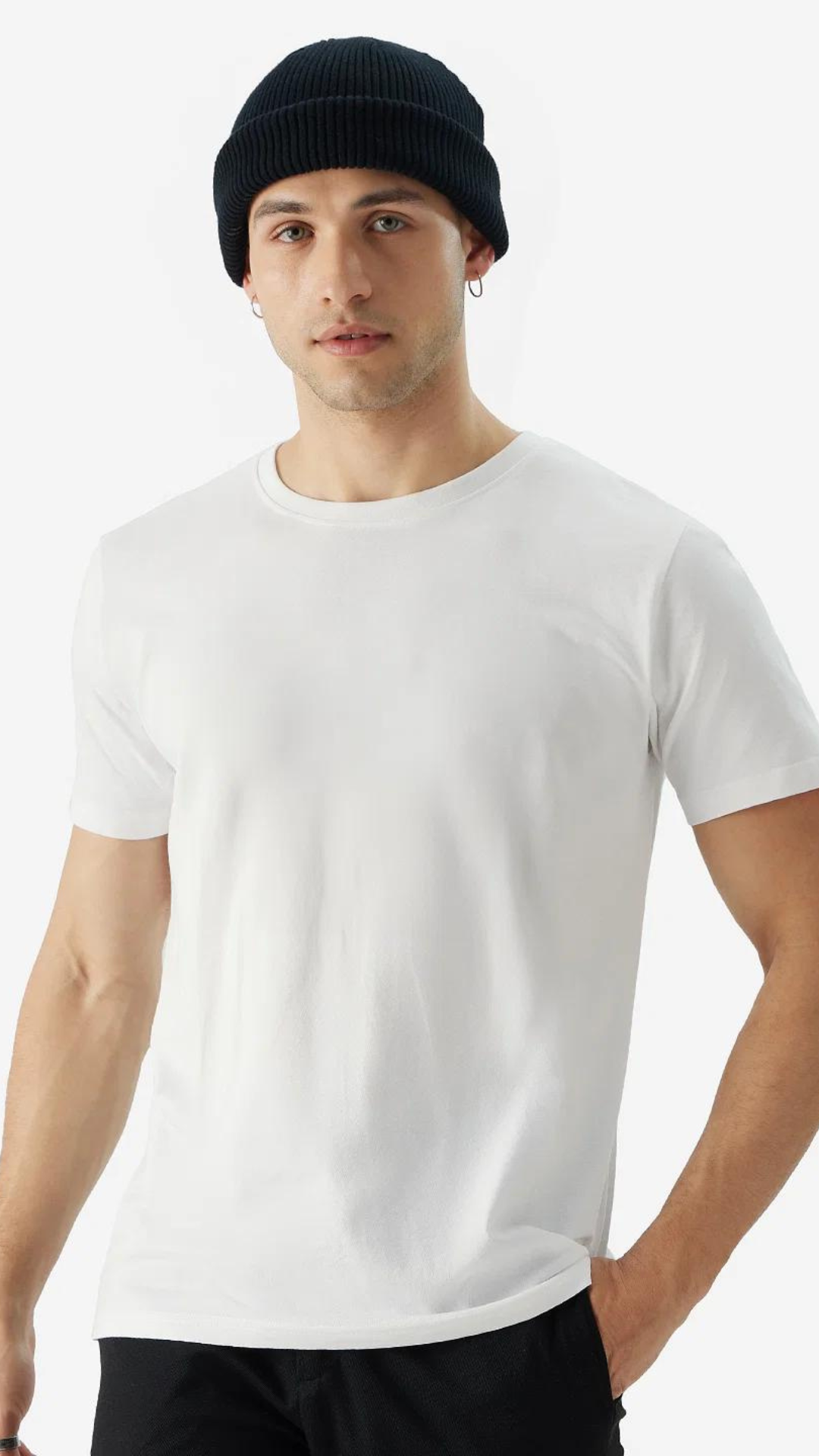 White Round Neck Tshirt