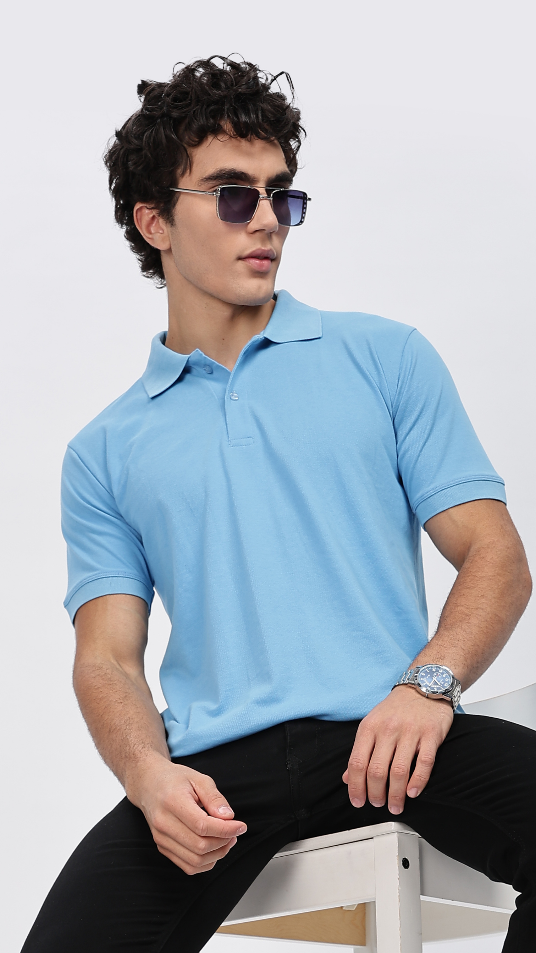 Classic Sky Blue Polo T-shirt