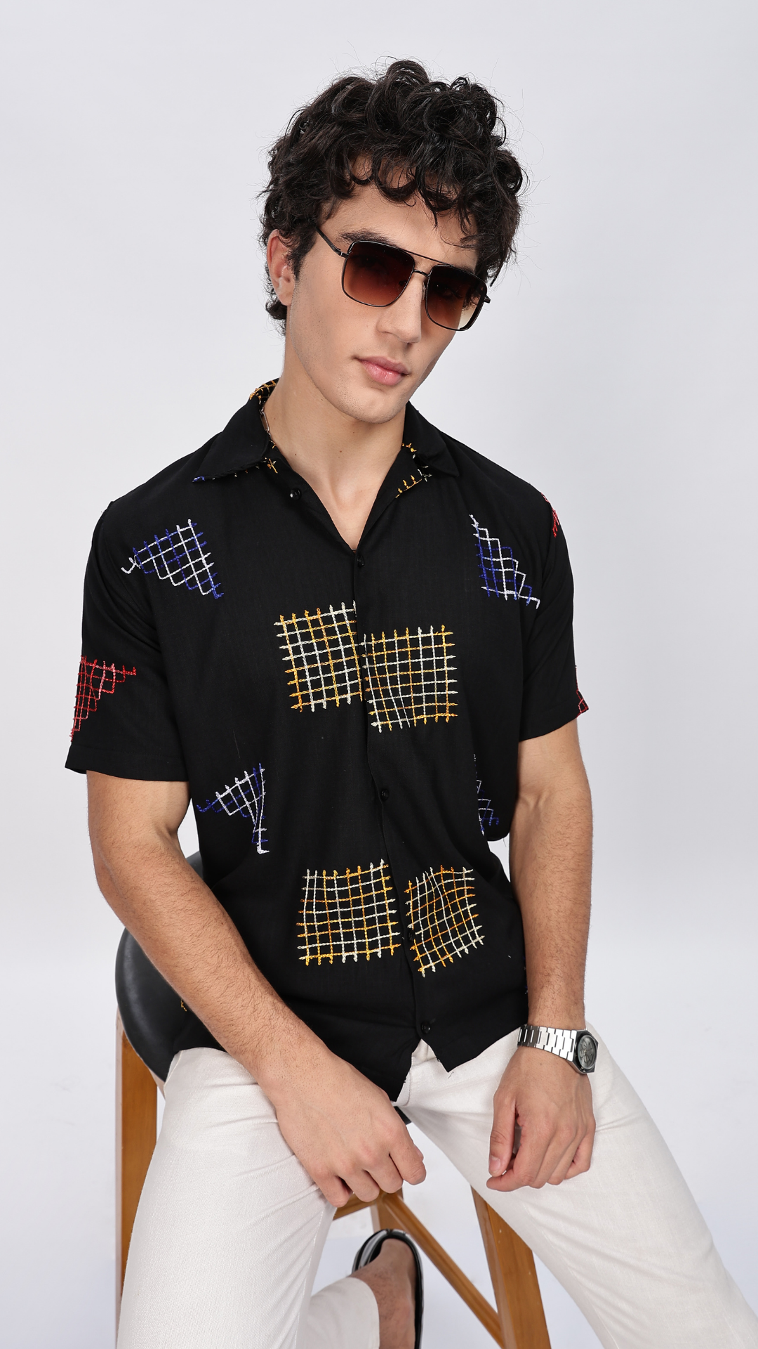 Black Box Embroidery Shirt