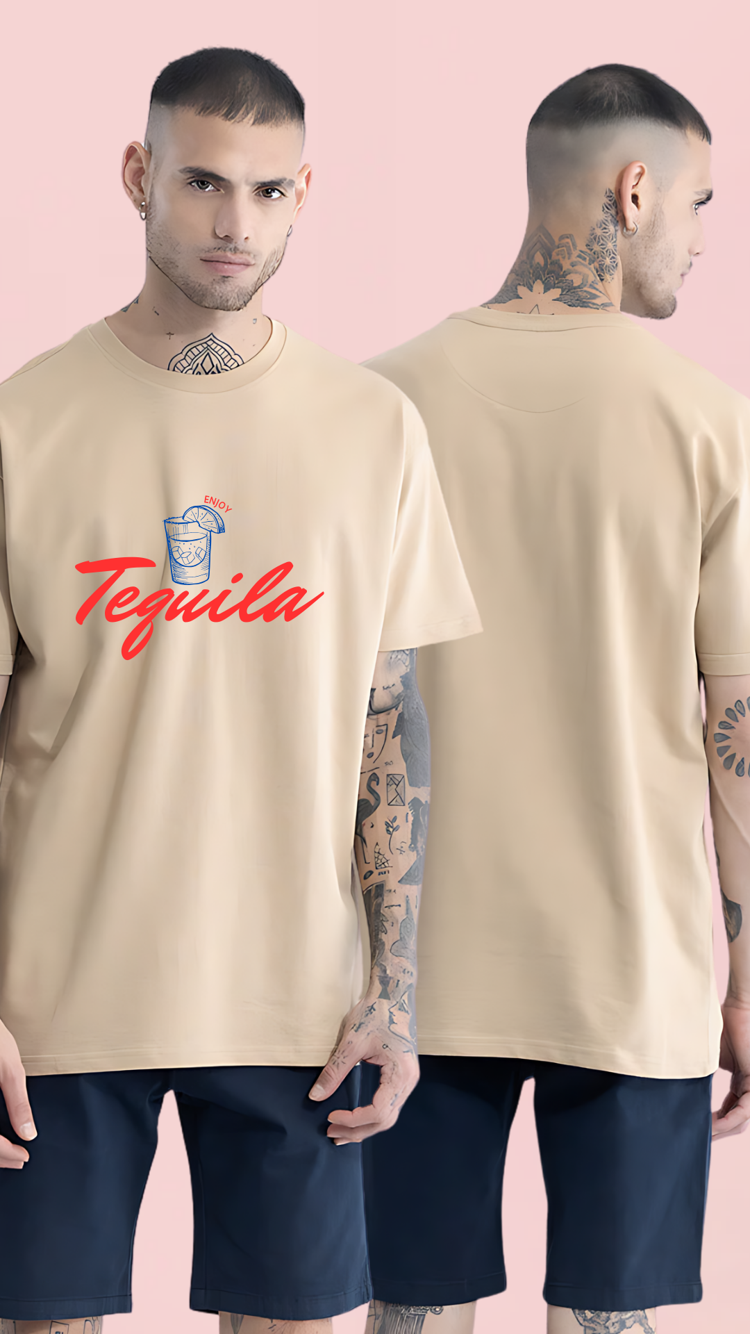 Tequila Beige Oversized Tshirt