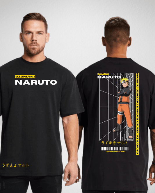 Aesthetic NARUTO UZUMAKI BLACK OVERSIZED TSHIRT