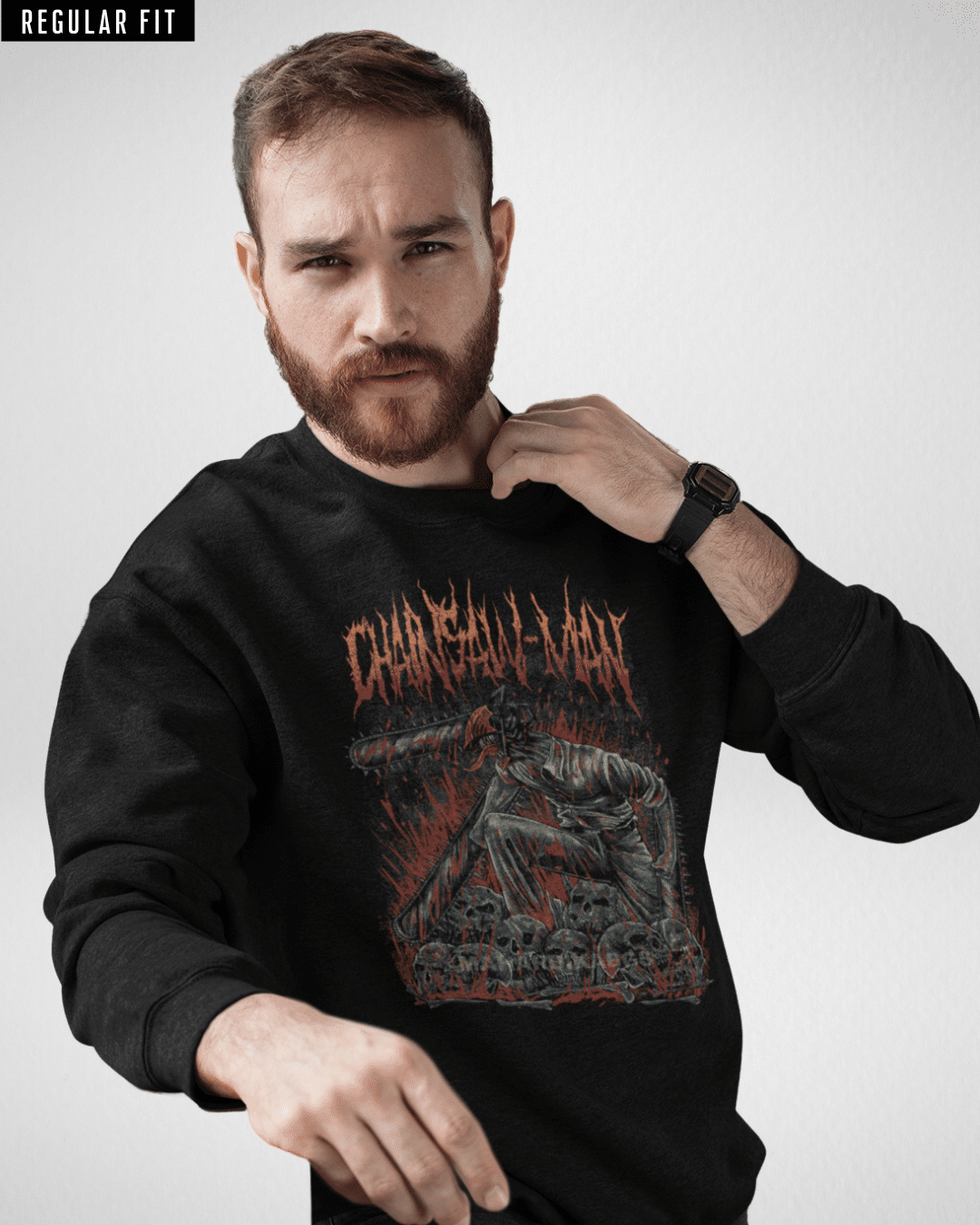 Denji Blades Chainsaw man Demons Black Sweatshirt