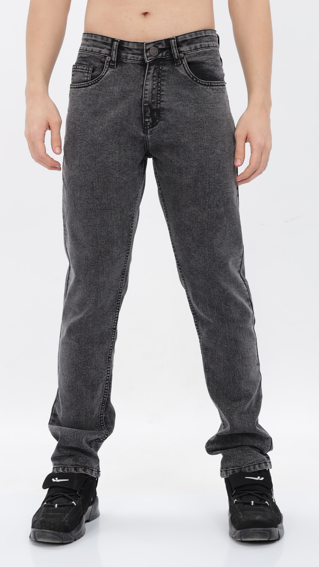 GREY REGULAR FIT JEANS