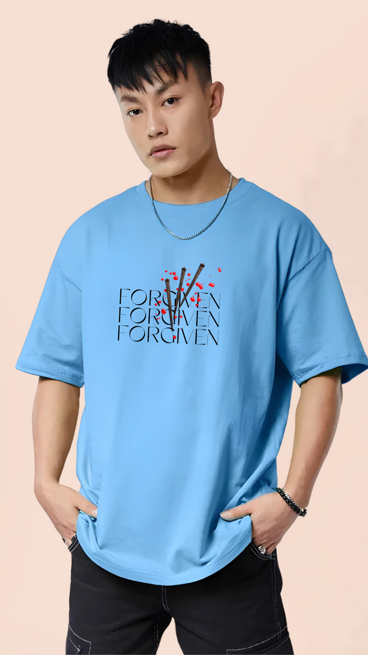 Forgiven Sky Blue Oversized Tshirt