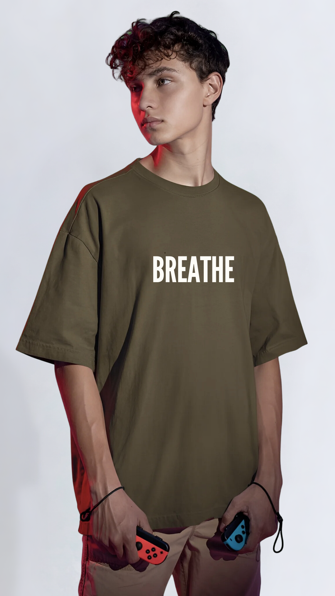 Breathe Olive Oversized Tshirt