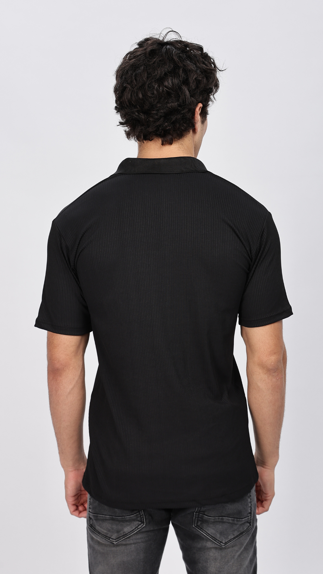 Black Zipper Polo T-shirt