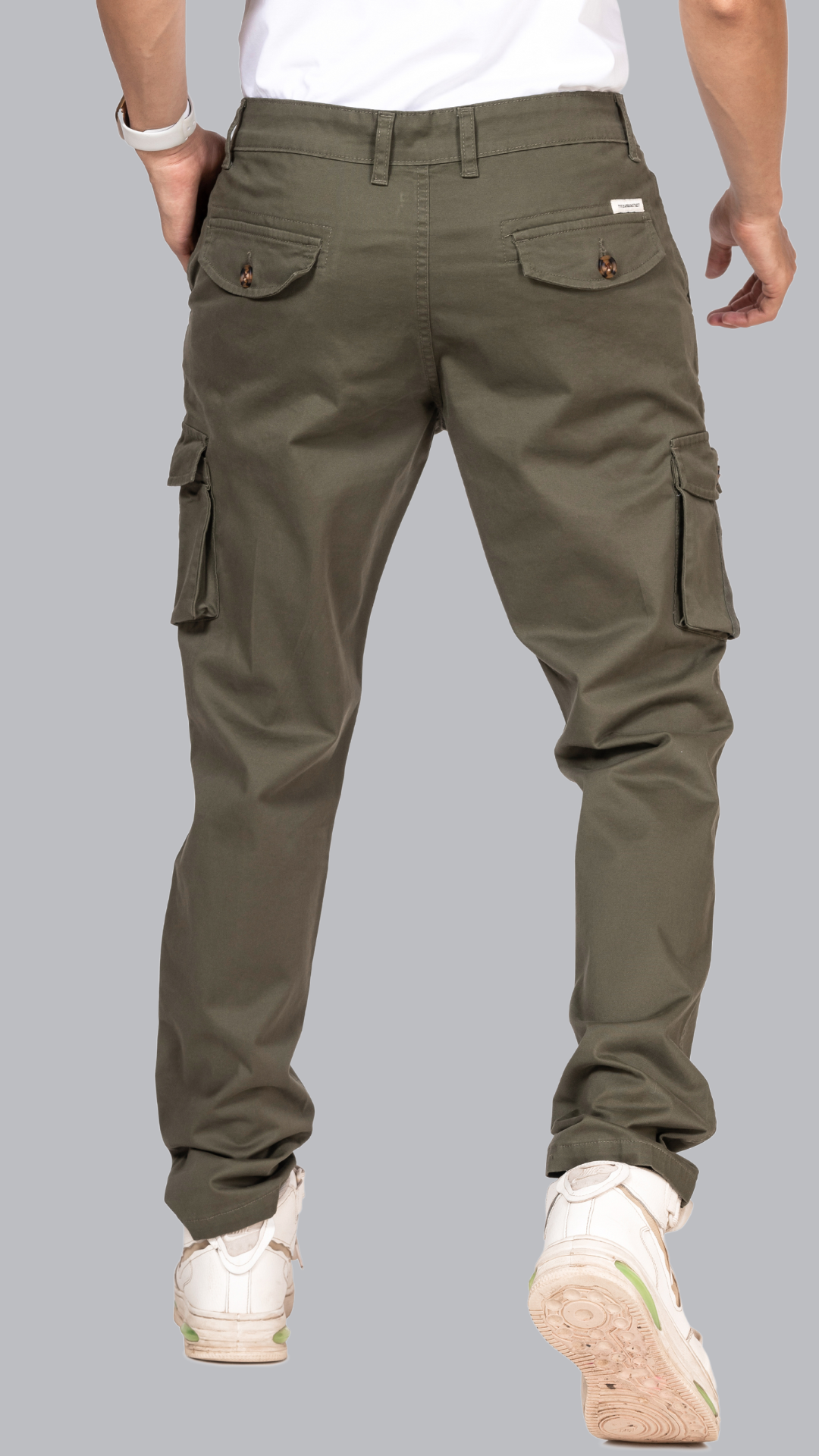 Olive Cotton Cargo Pant