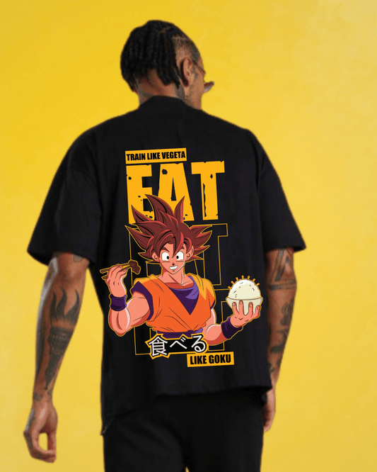 Eat Like Goku Black Oversized Tshirt