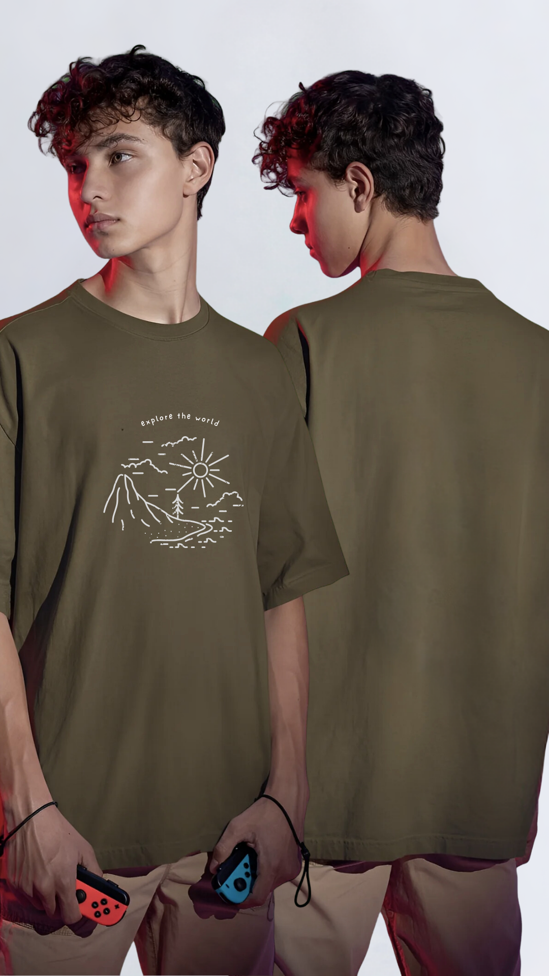 Art Olive Oversized Tshirt