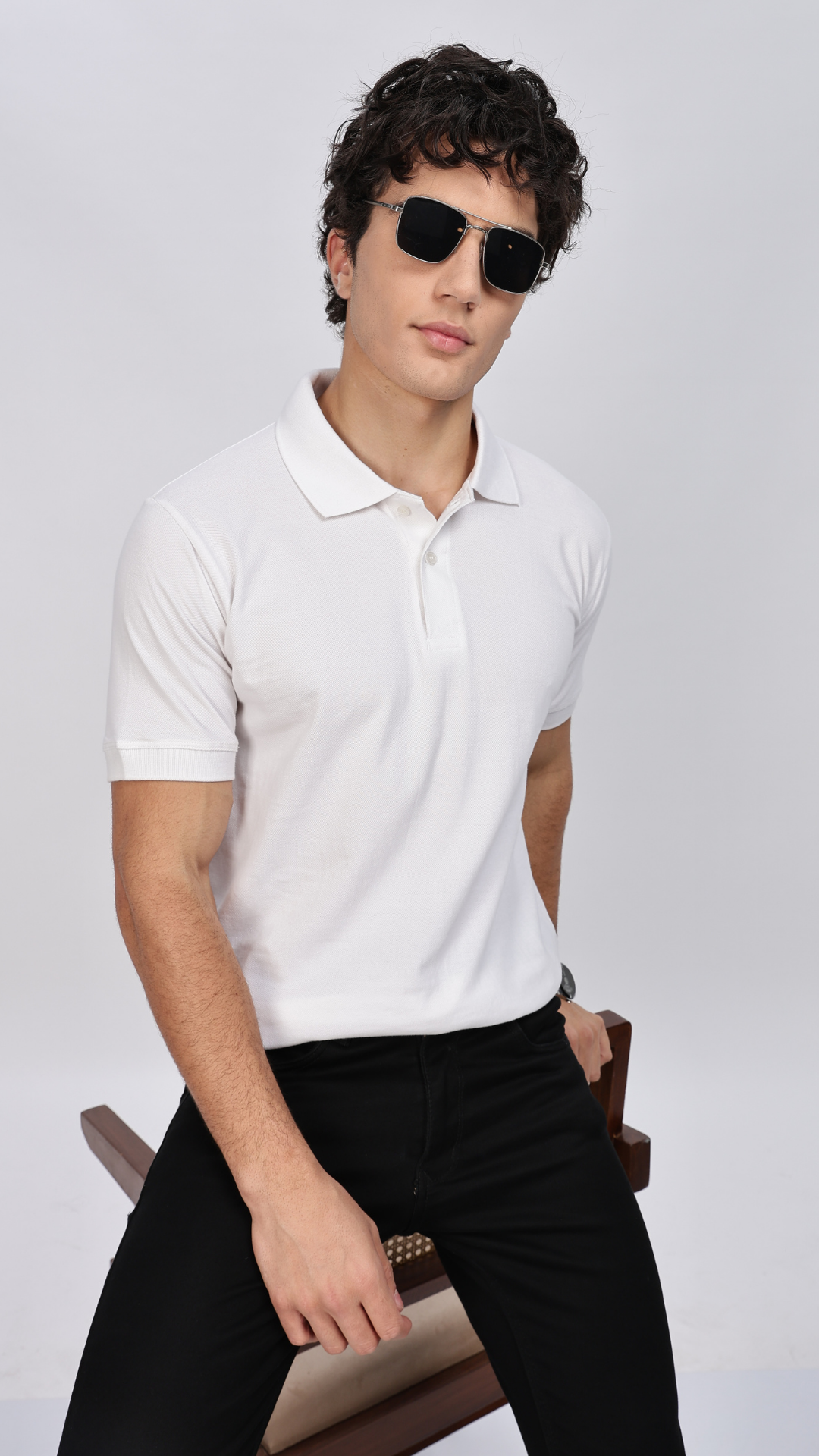 Classic White Polo T-shirt