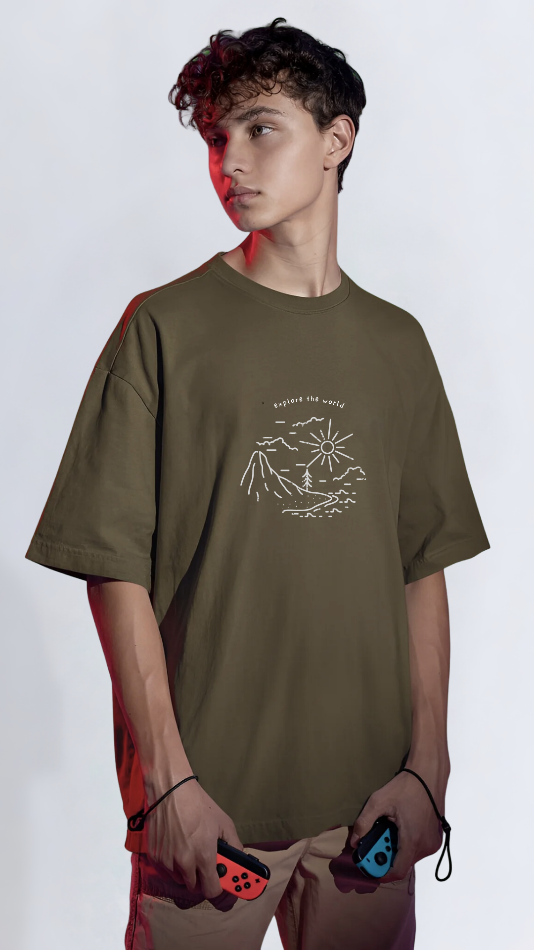 Art Olive Oversized Tshirt