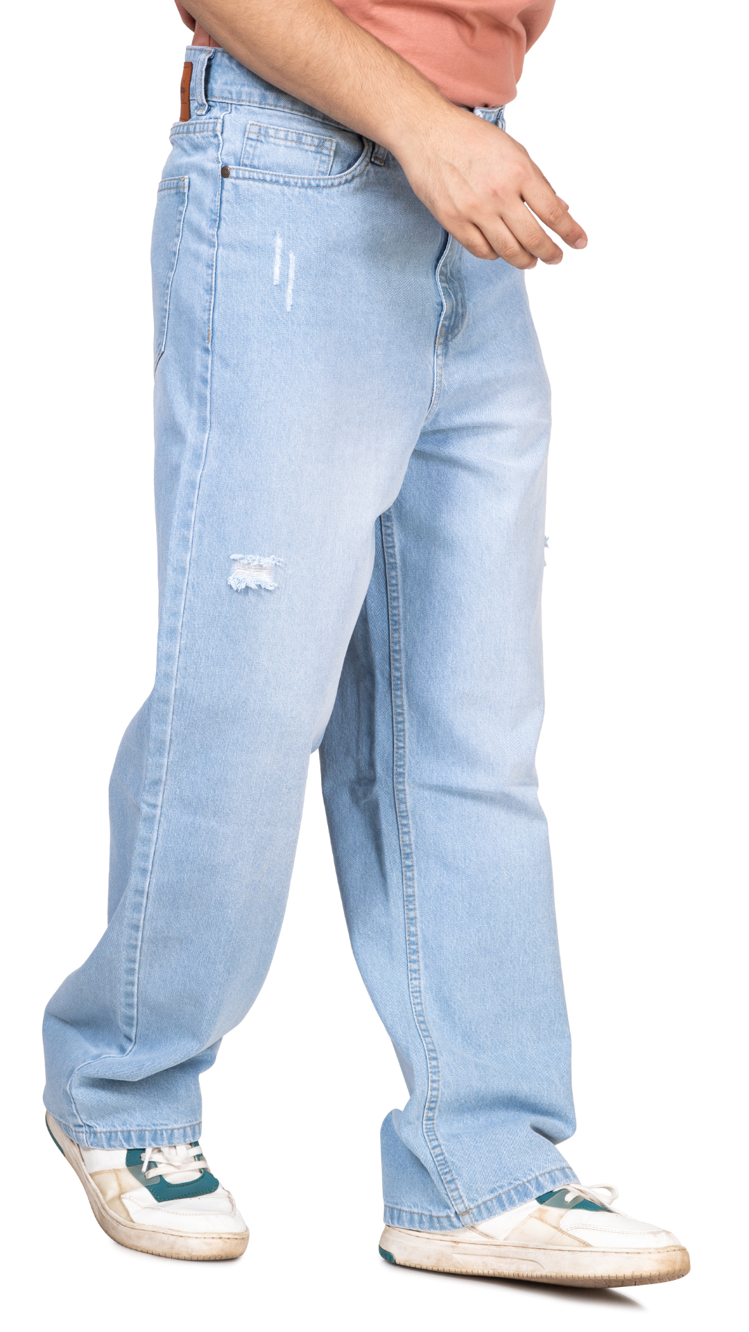 CLASSIC ICE BLUE BAGGY FIT JEANS