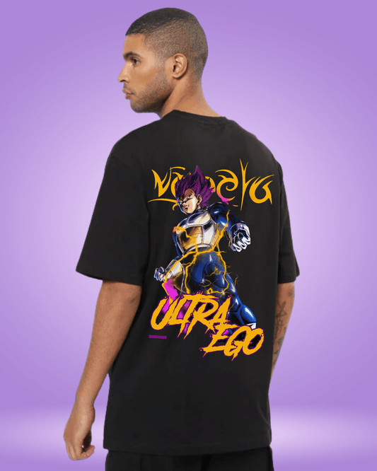 Vegeta Ultra Ego Black Oversized Tshirt