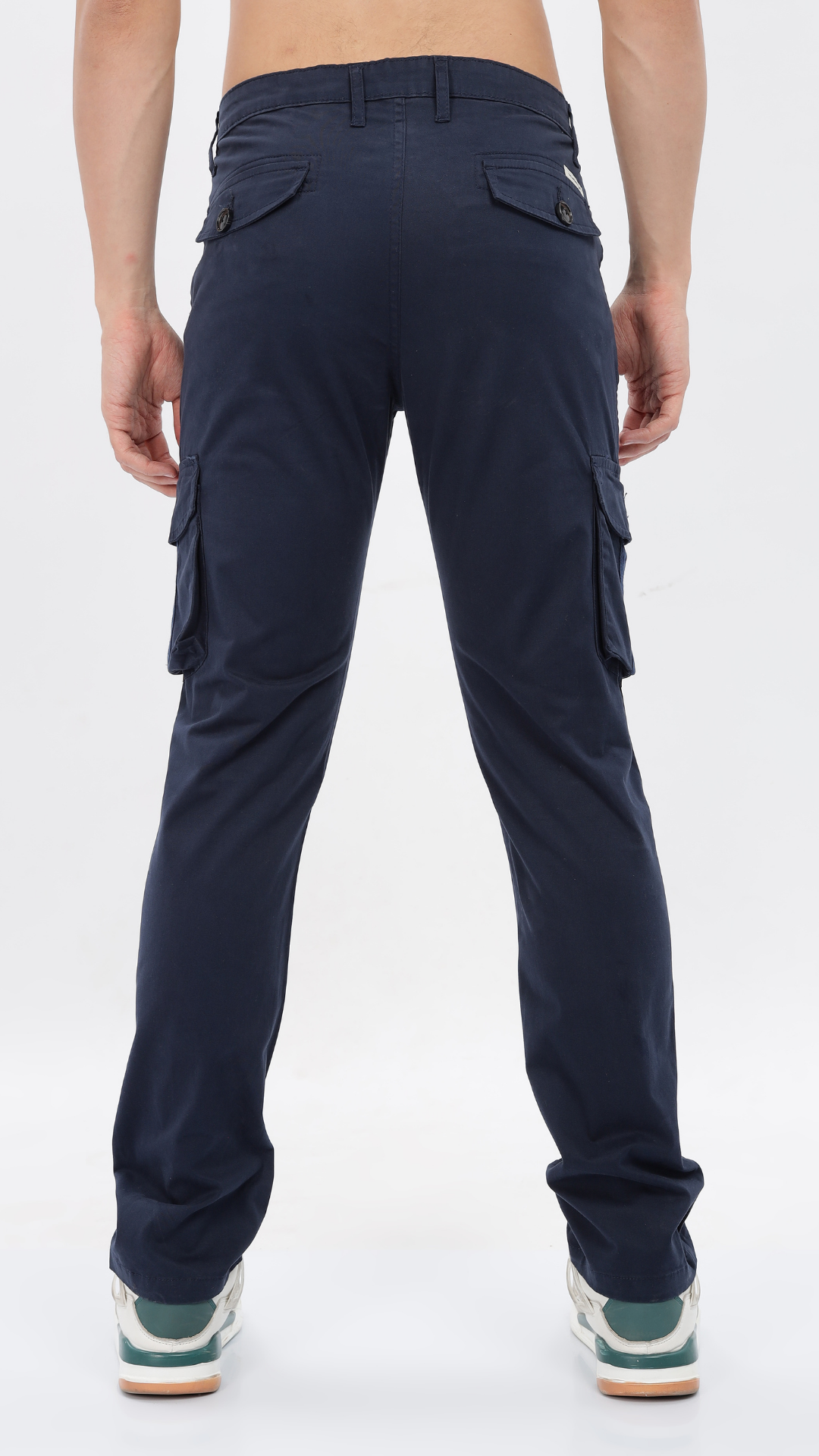 Navy Cotton Cargo Pant