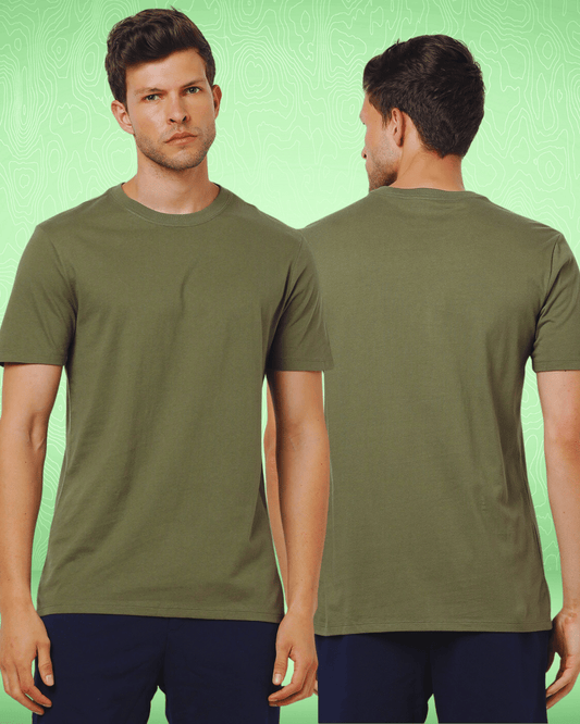 Olive Green Round Neck Tshirt