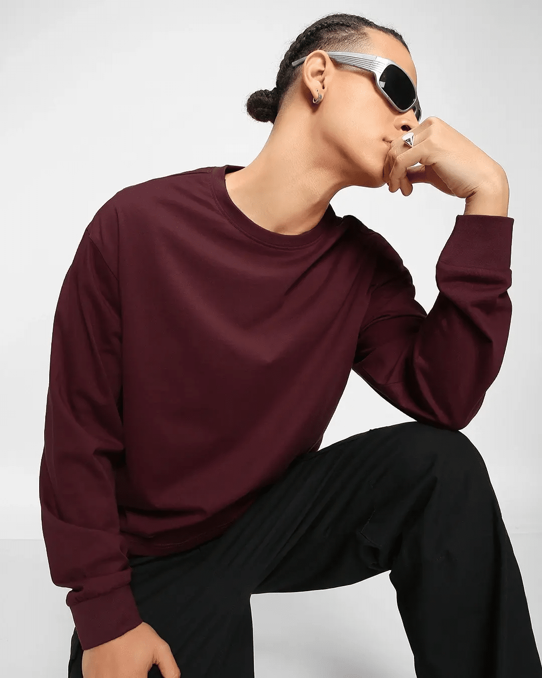 Maroon sweatshirt Regular Fit