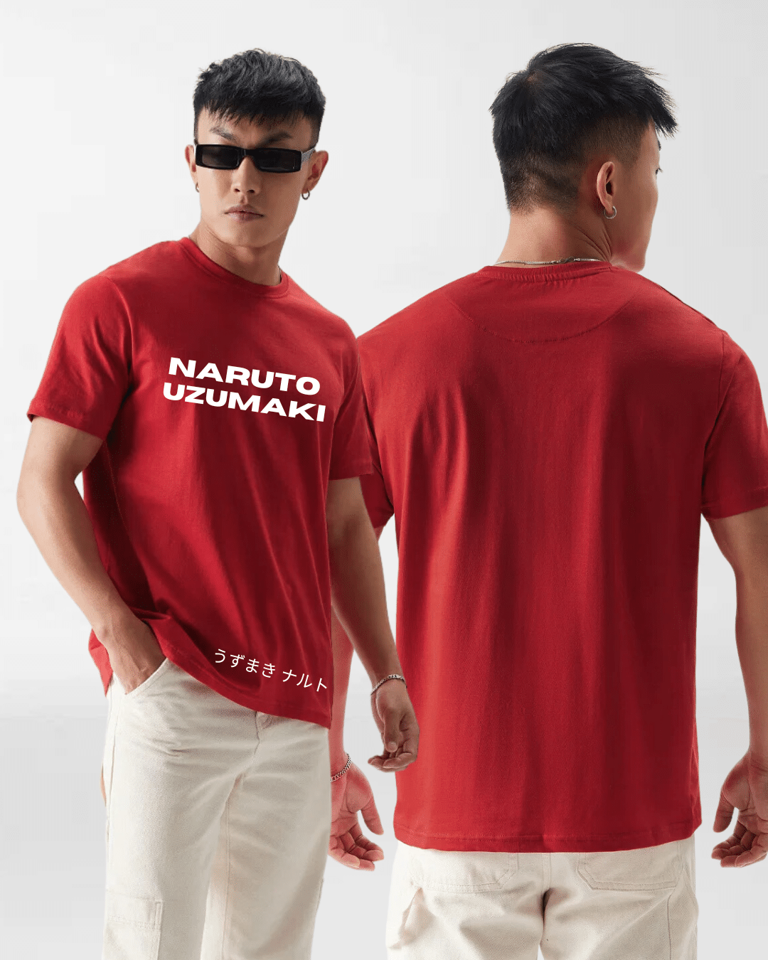 Naruto Uzumaki Red round neck tshirt