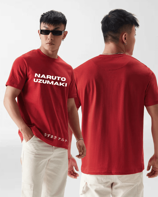 Naruto Uzumaki Red round neck tshirt
