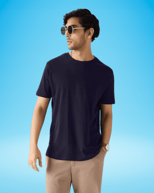 Navy Blue tshirt, Navy Blue regular fit tshirt, tshirt