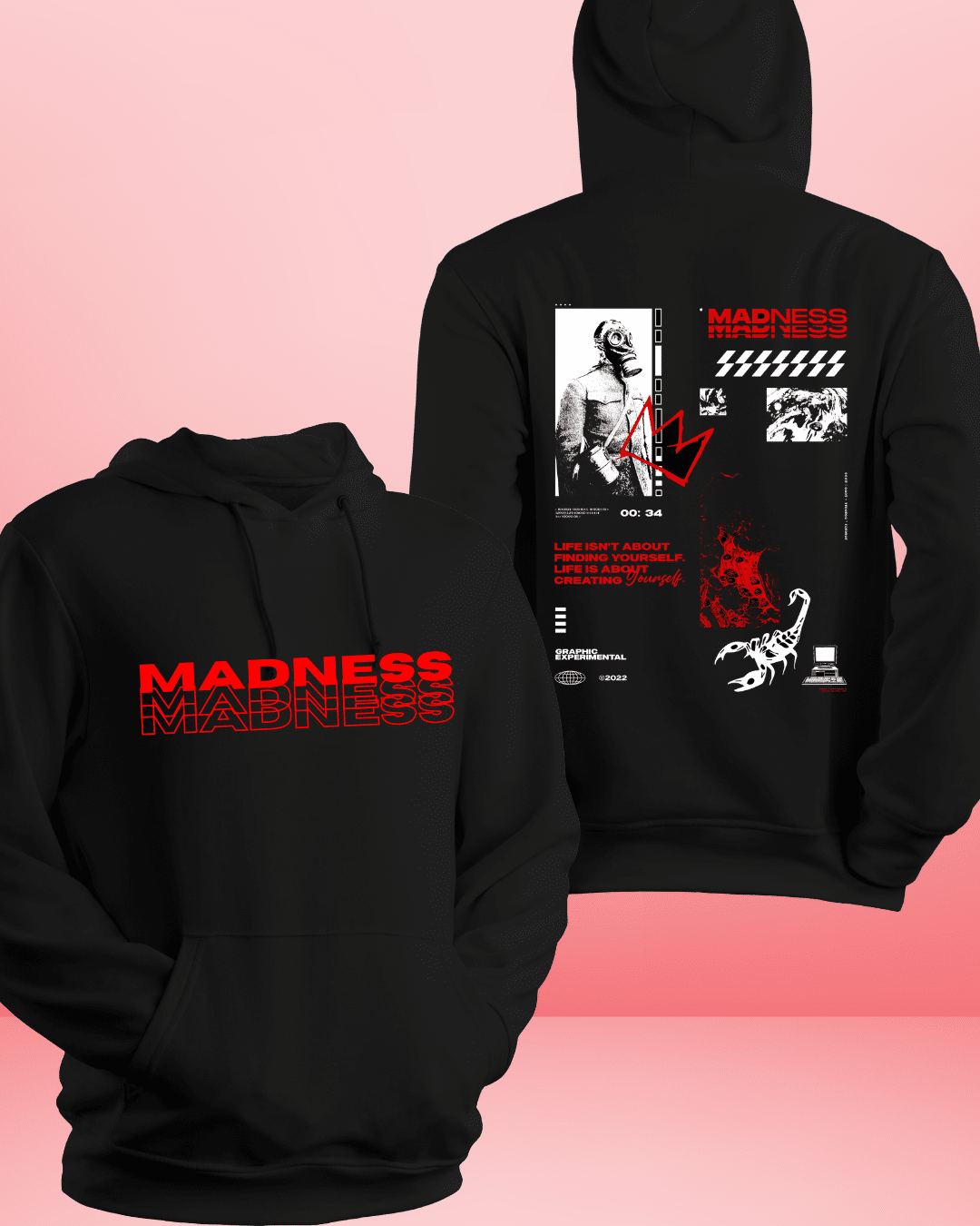 Madness Black Hoodie