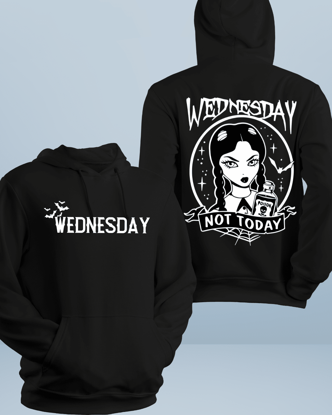 Wednesday Not Today Black Hoodie