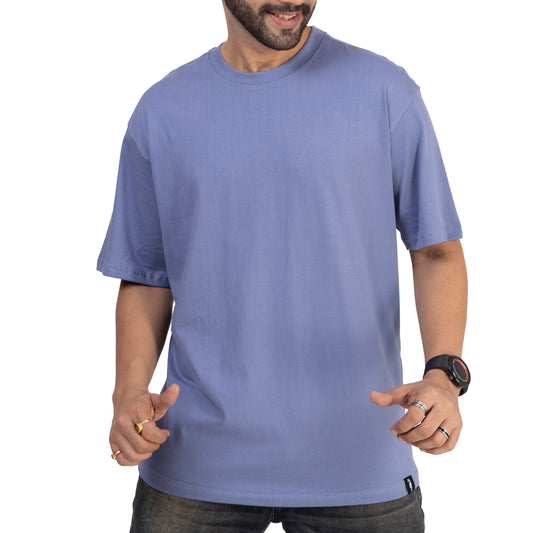 Plain Atlantic Blue Oversized Tshirt