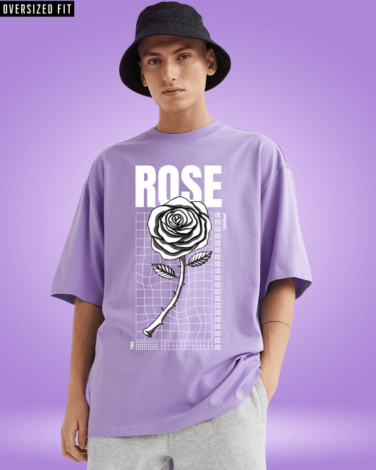 Rose Aesthetic Lavender Oversized T-shirt