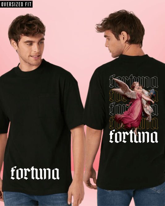 Fortuna Aesthetic Black Oversized Tshirt